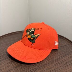 Greensboro Grasshoppers New Era fitted Orange Baseball Cap